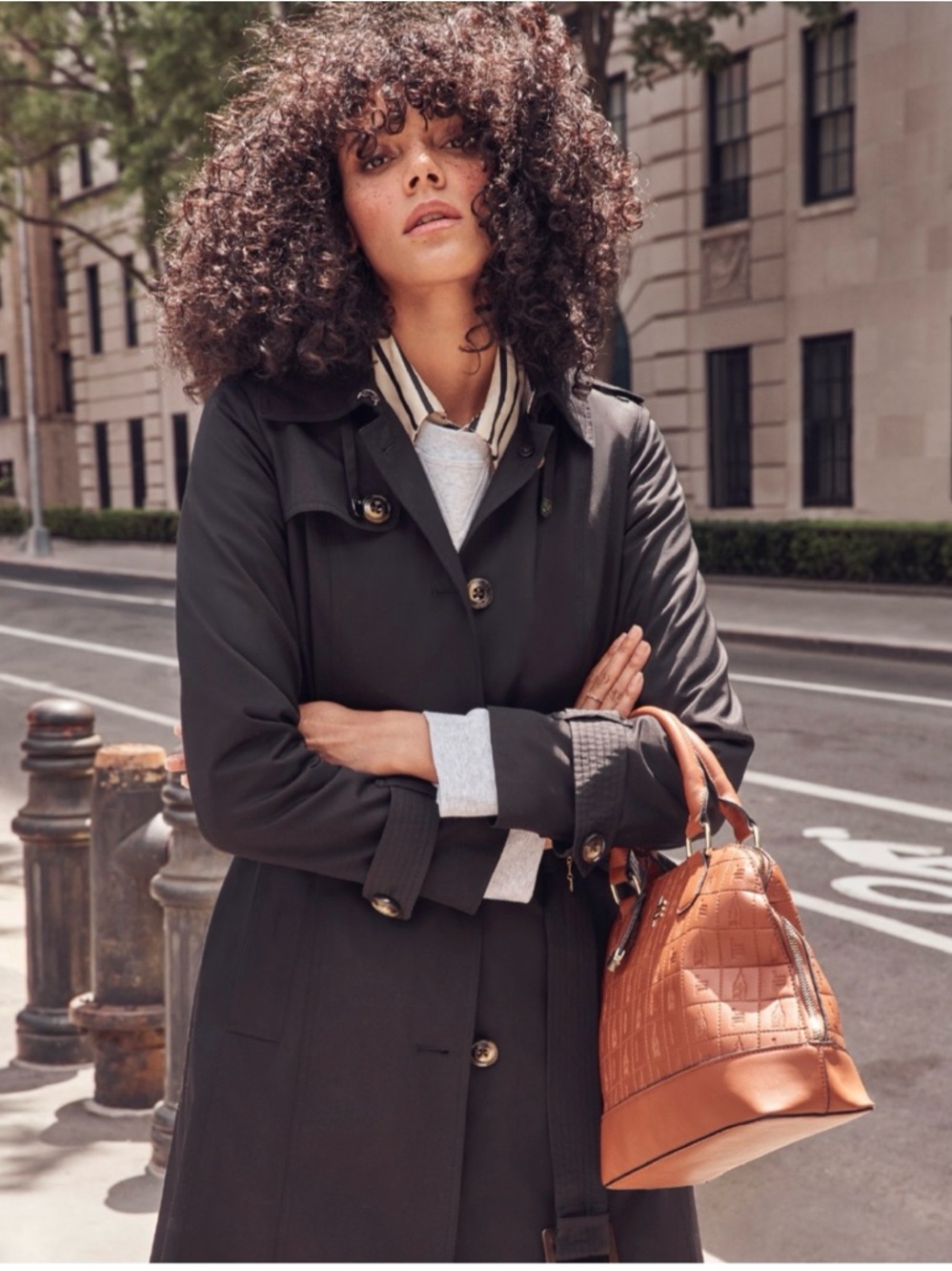 London Fog Black Trench